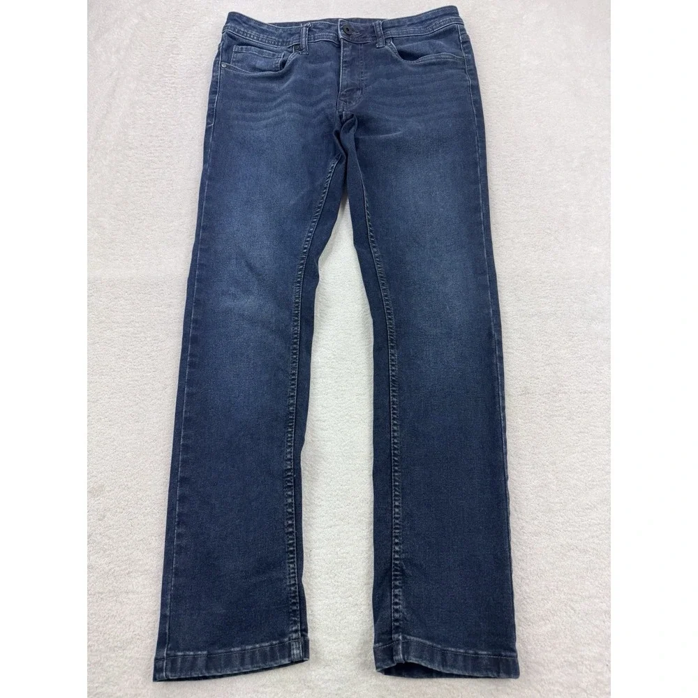 The Perfect Jean NYC Men 30 Skinny Fit Blue Dark Indigo Wash Stretch‎ Flex 30x30